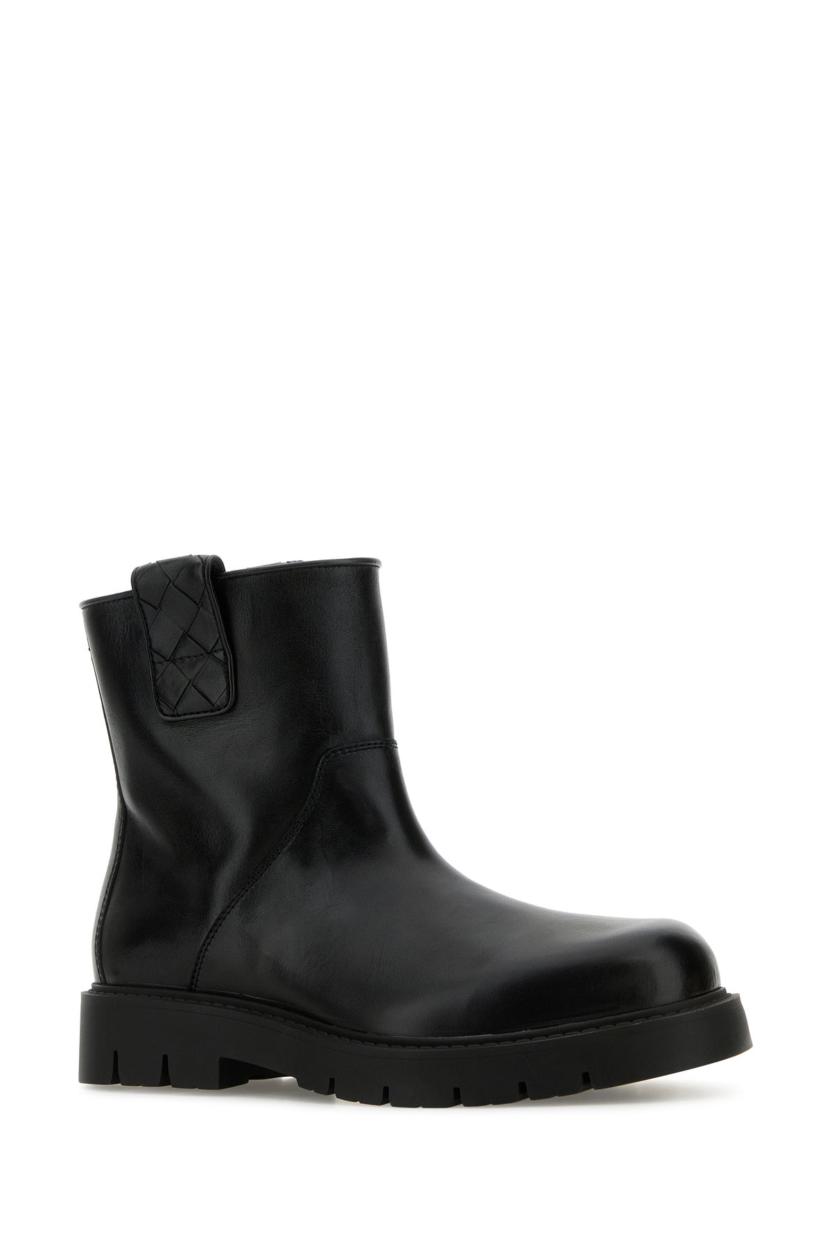 Bottega Veneta Stivaletti Haddock in pelle nera, view 2