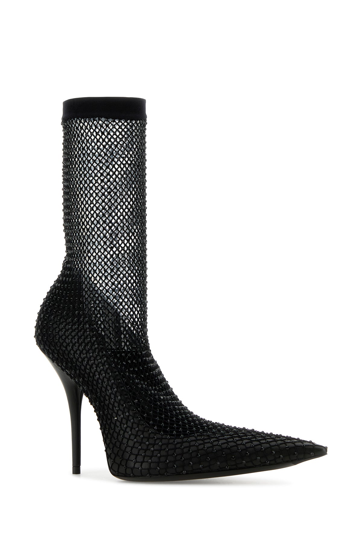 Balenciaga Stivaletti Avenue neri in nappa e rete, view 2