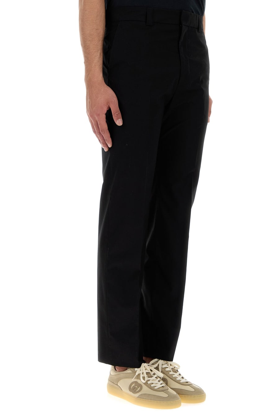 Gucci Pantalone in popeline nero, view 3