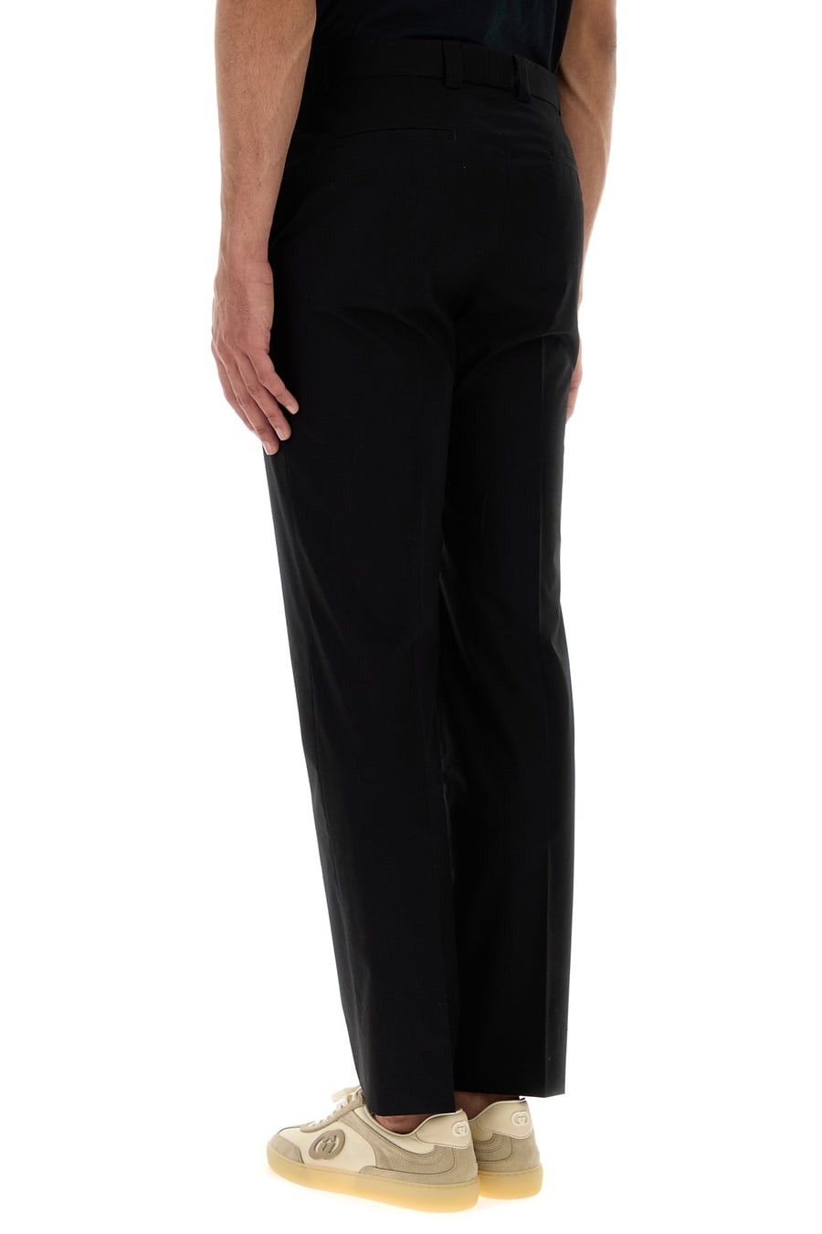 Gucci Pantalone in popeline nero, view 4