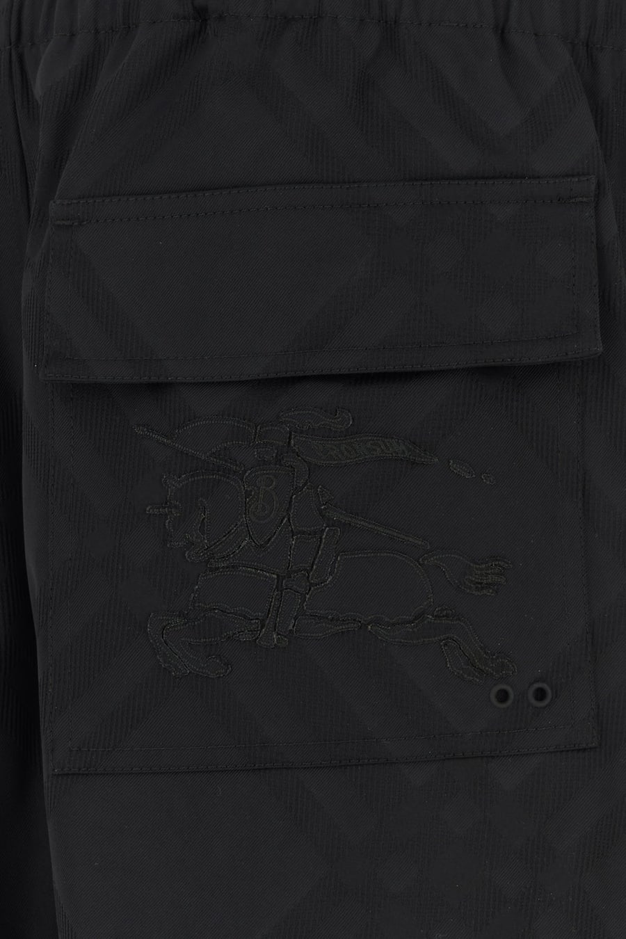 Burberry Pantalone in nylon nero, view 5