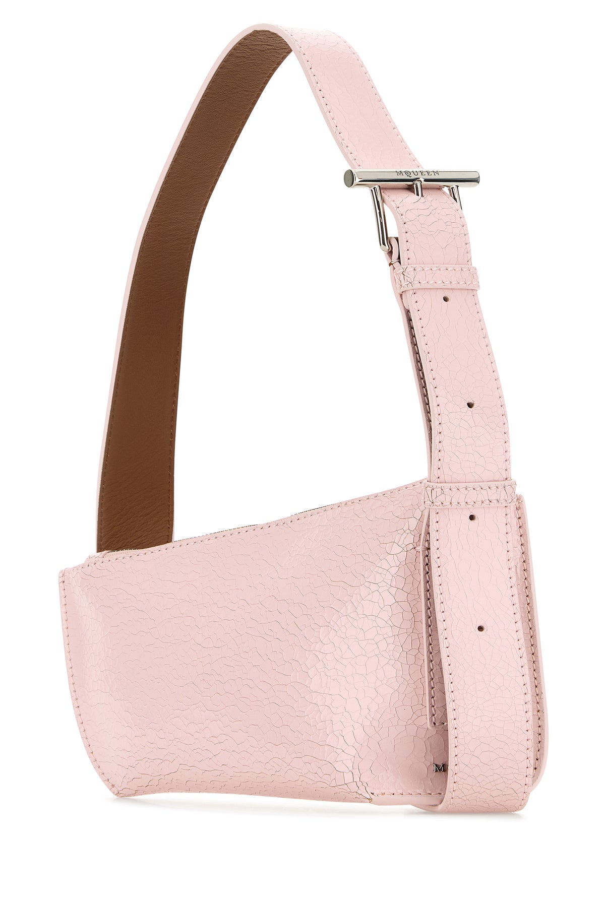 Alexander McQueen Borsa a tracolla Sling T-Bar in pelle rosa, view 2