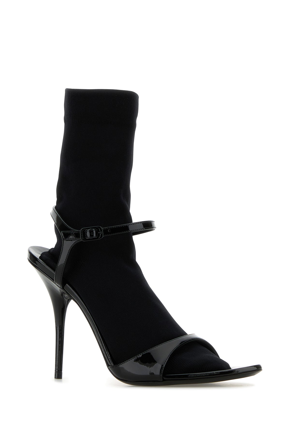 Balenciaga Sandali Avenue Sock in pelle nera, view 2