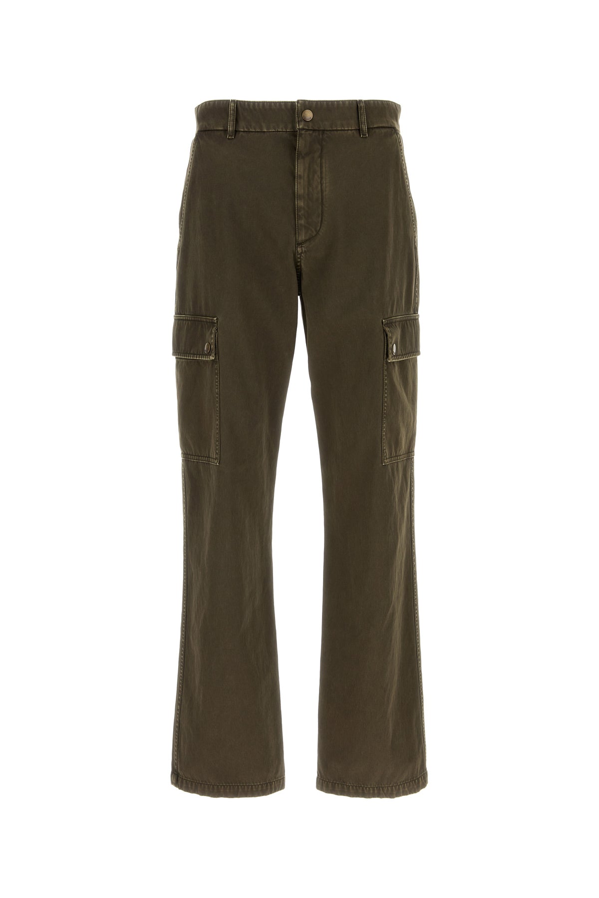 Burberry Pantalone cargo in cotone verde miliare
