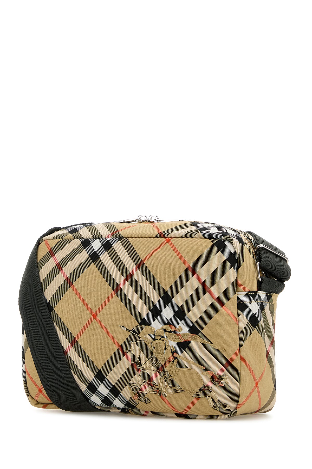 Burberry Borsa a tracolla Ckeck in tessuto ricamato, view 2
