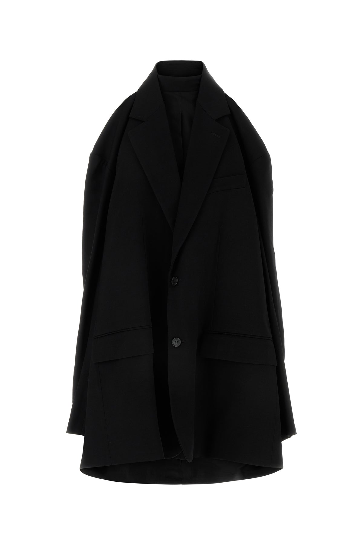 Balenciaga Abito giacca in misto viscosa nera