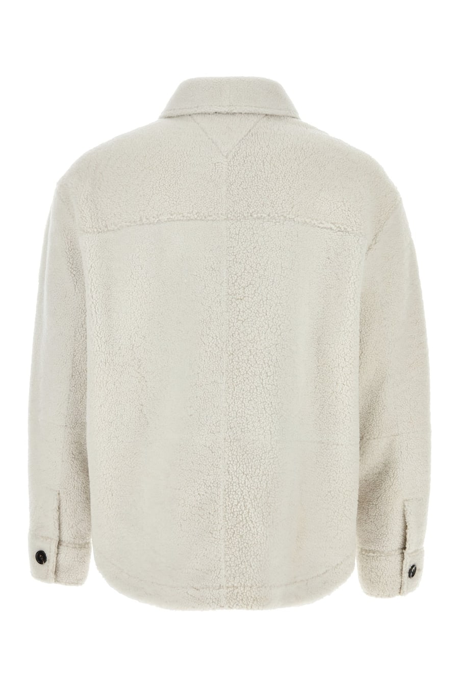 Bottega Veneta Camicia oversize in shearling gesso, view 2