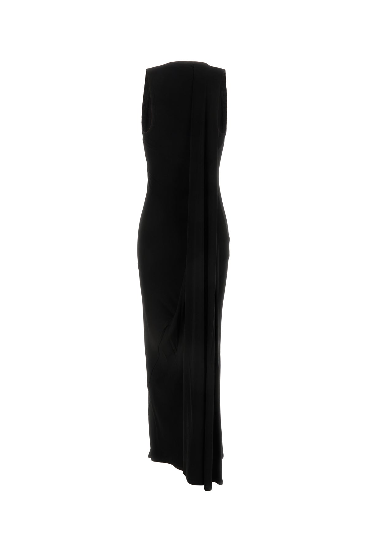 Balenciaga Abito in viscosa stretch nera, view 2