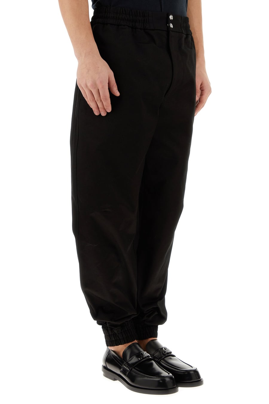 Alexander McQueen Pantalone ein denim nero, view 3