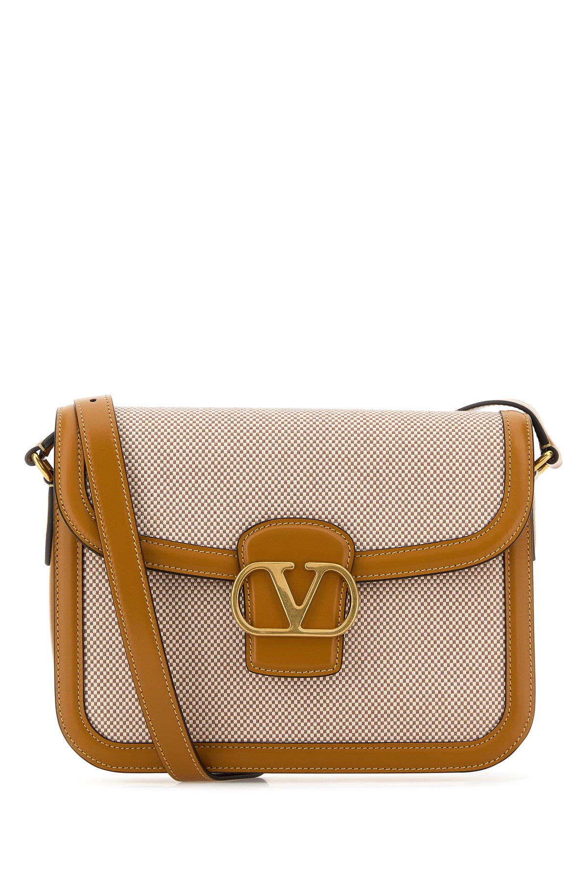 Valentino Garavani Borsa a spalla 9TO5 bicolor in tela e pelle