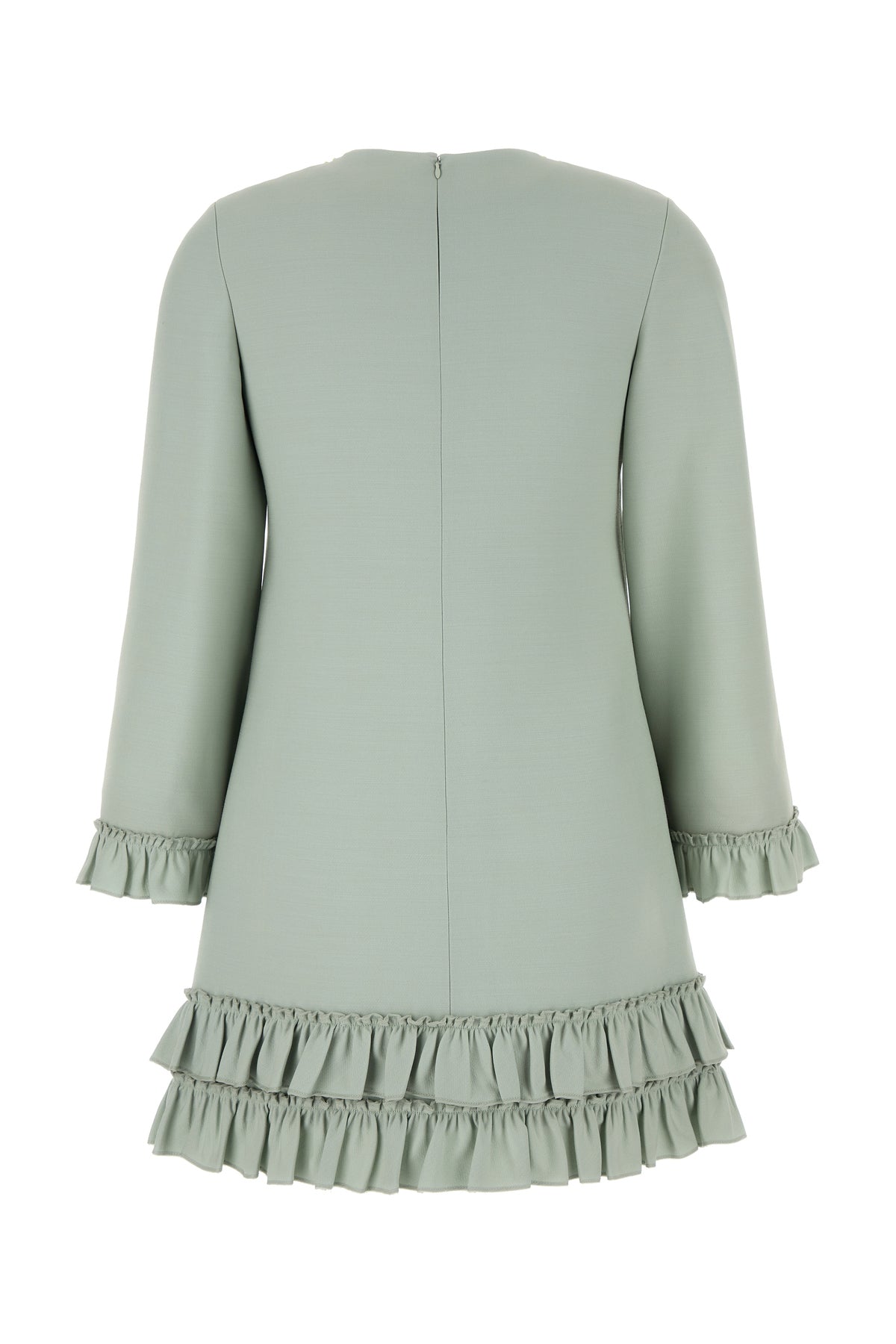 Valentino Garavani Mini abito in misto lana verde menta, view 2