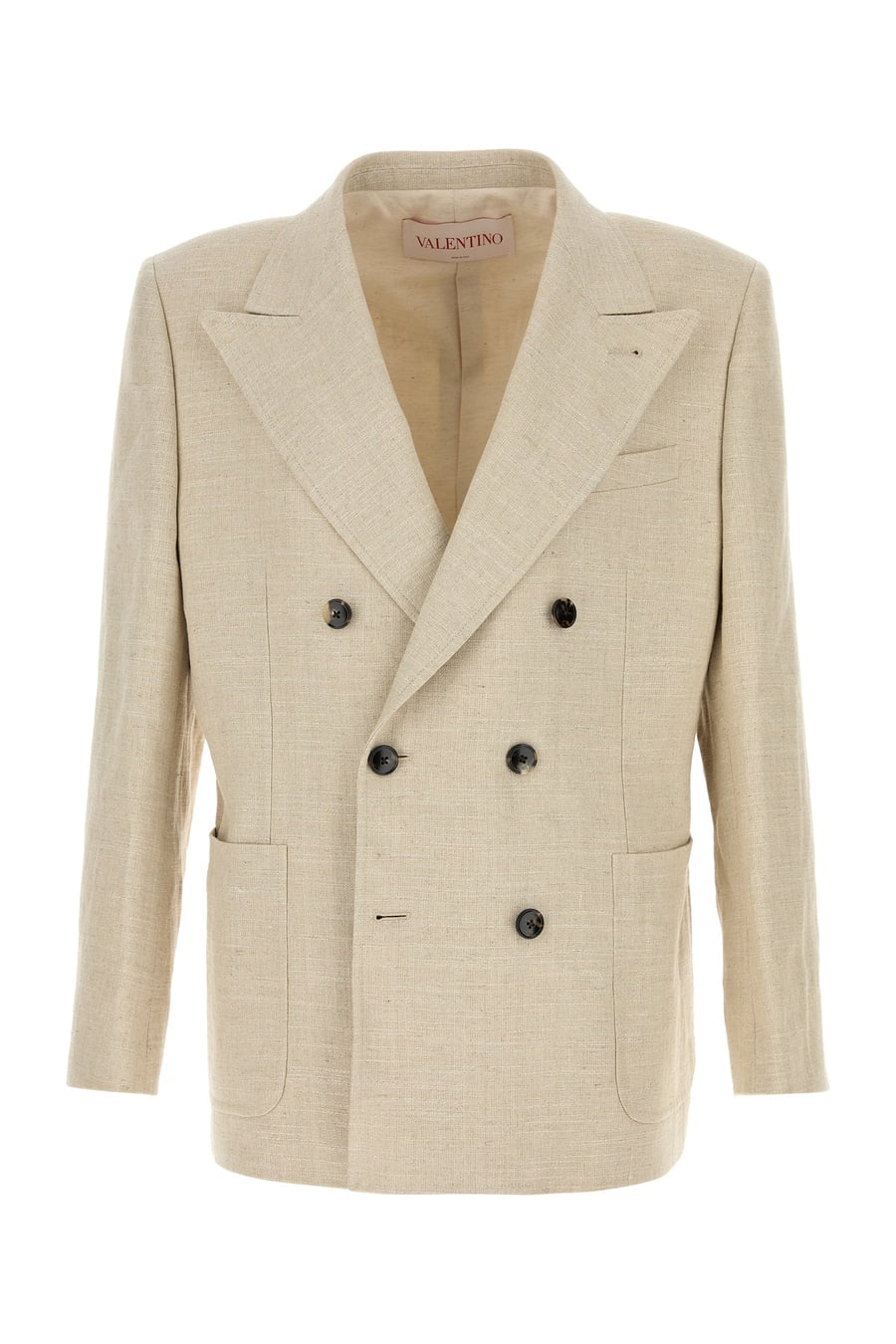 Valentino Garavani Giacca in misto lino beige