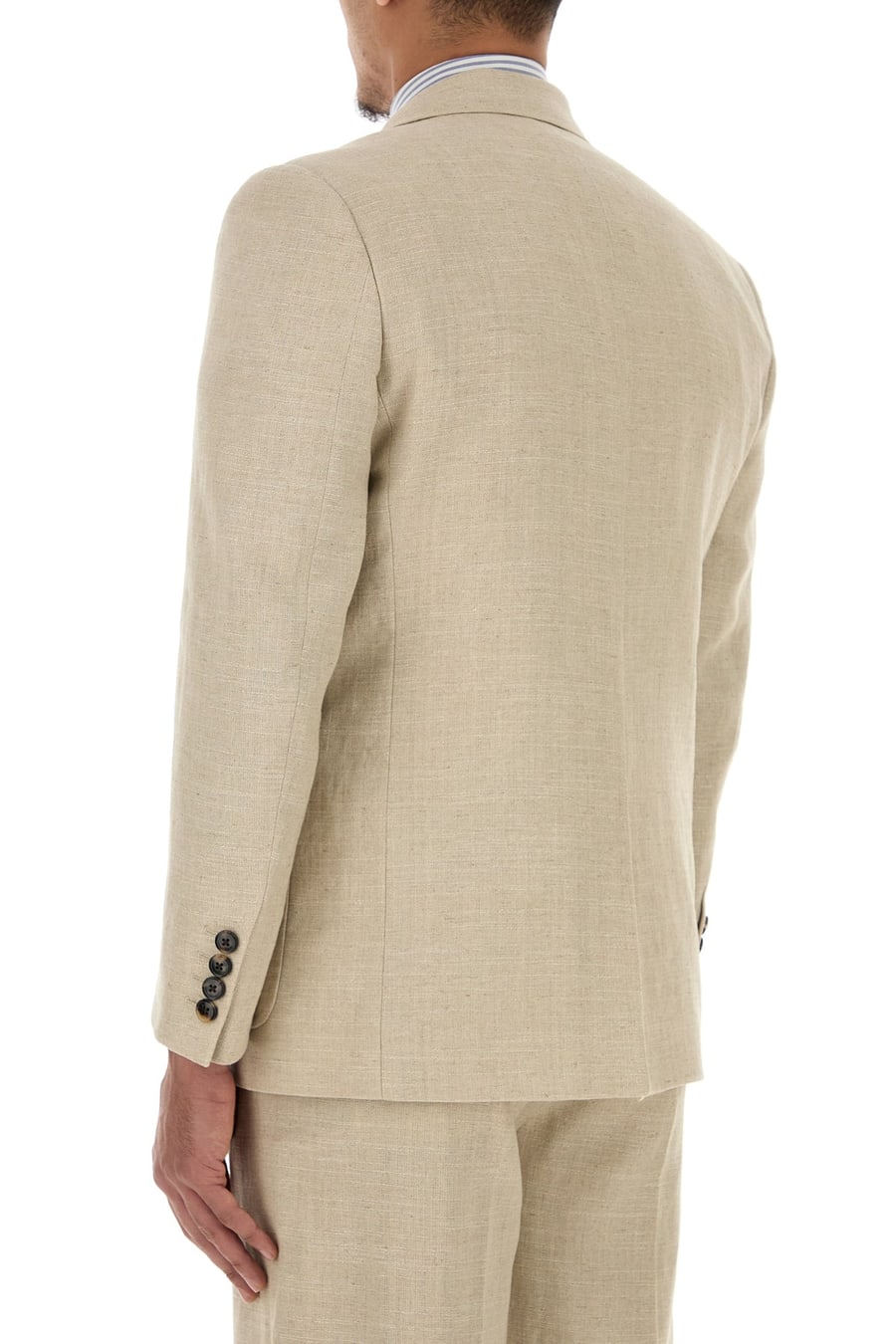 Valentino Garavani Giacca in misto lino beige, view 4