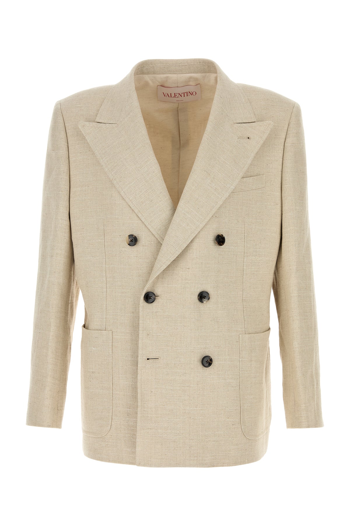 Valentino Garavani Giacca in misto lino beige