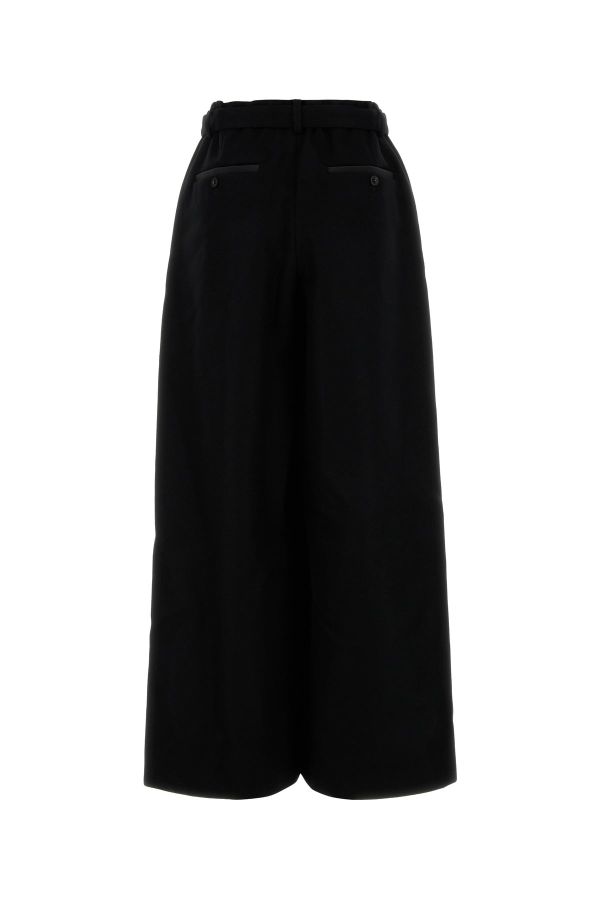 SACAI Pantalone dalla gamba ampia in lana nera, view 2