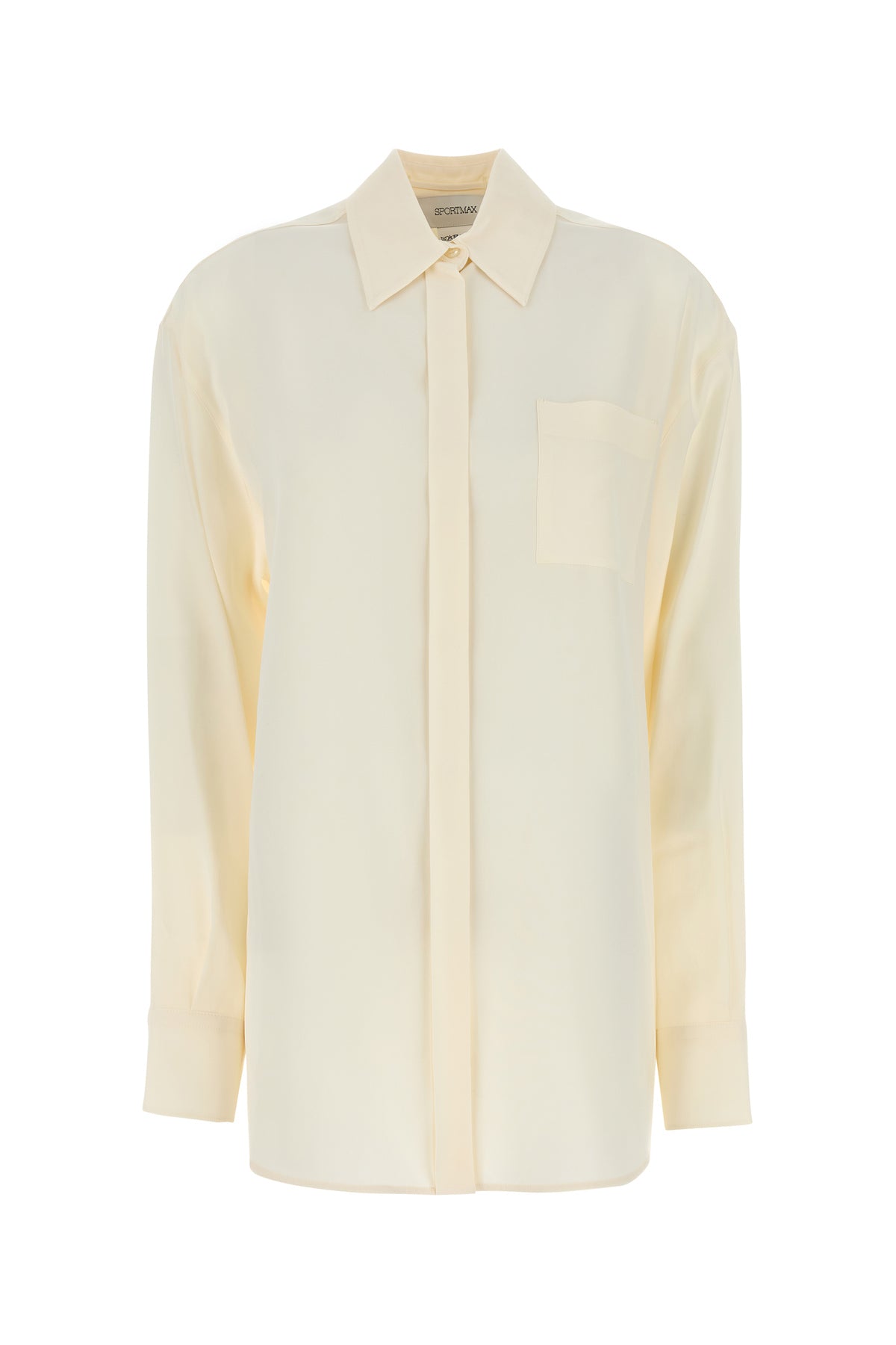 Sportmax Camicia Tonale in seta avorio