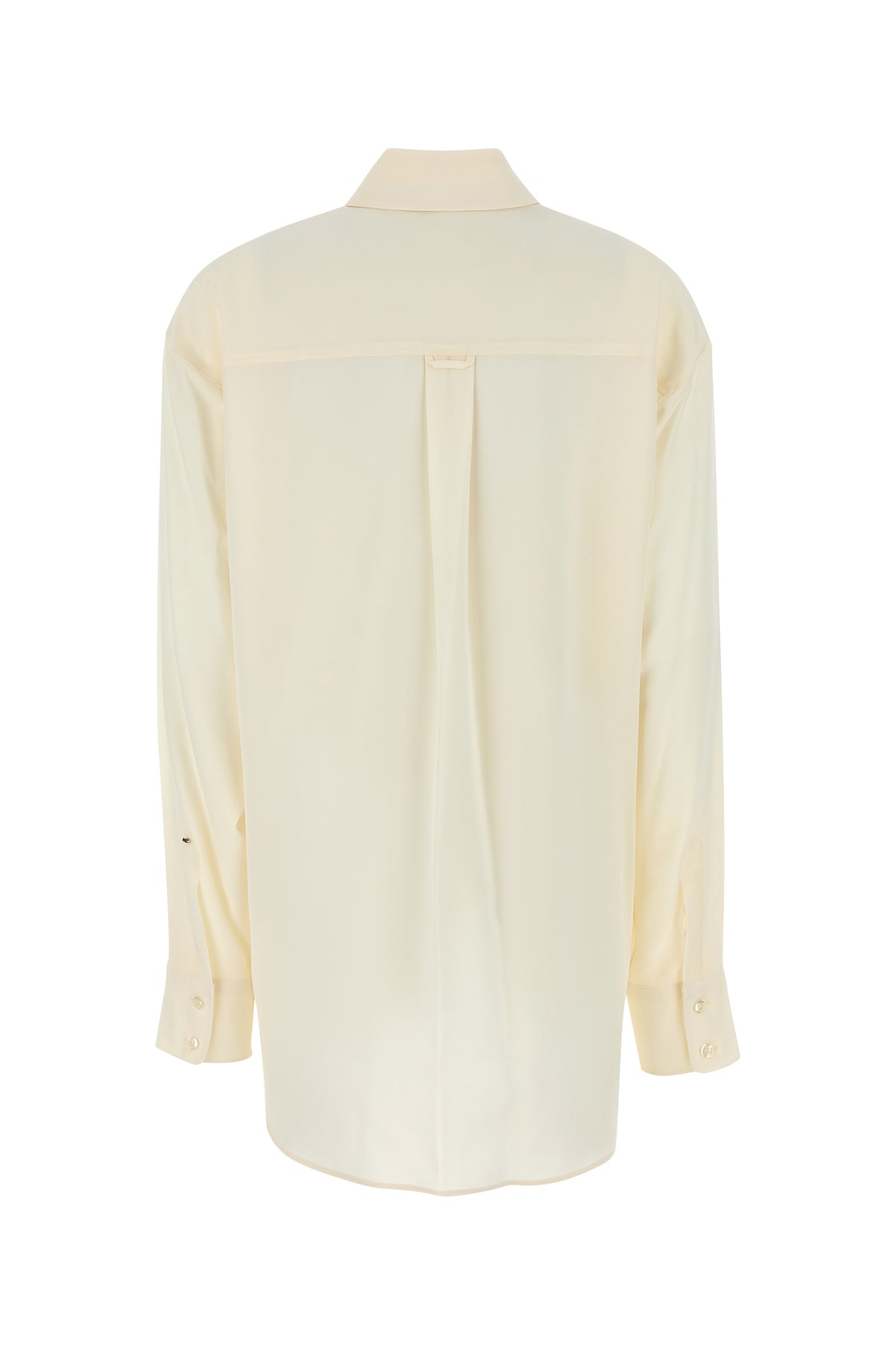 Sportmax Camicia Tonale in seta avorio, view 2