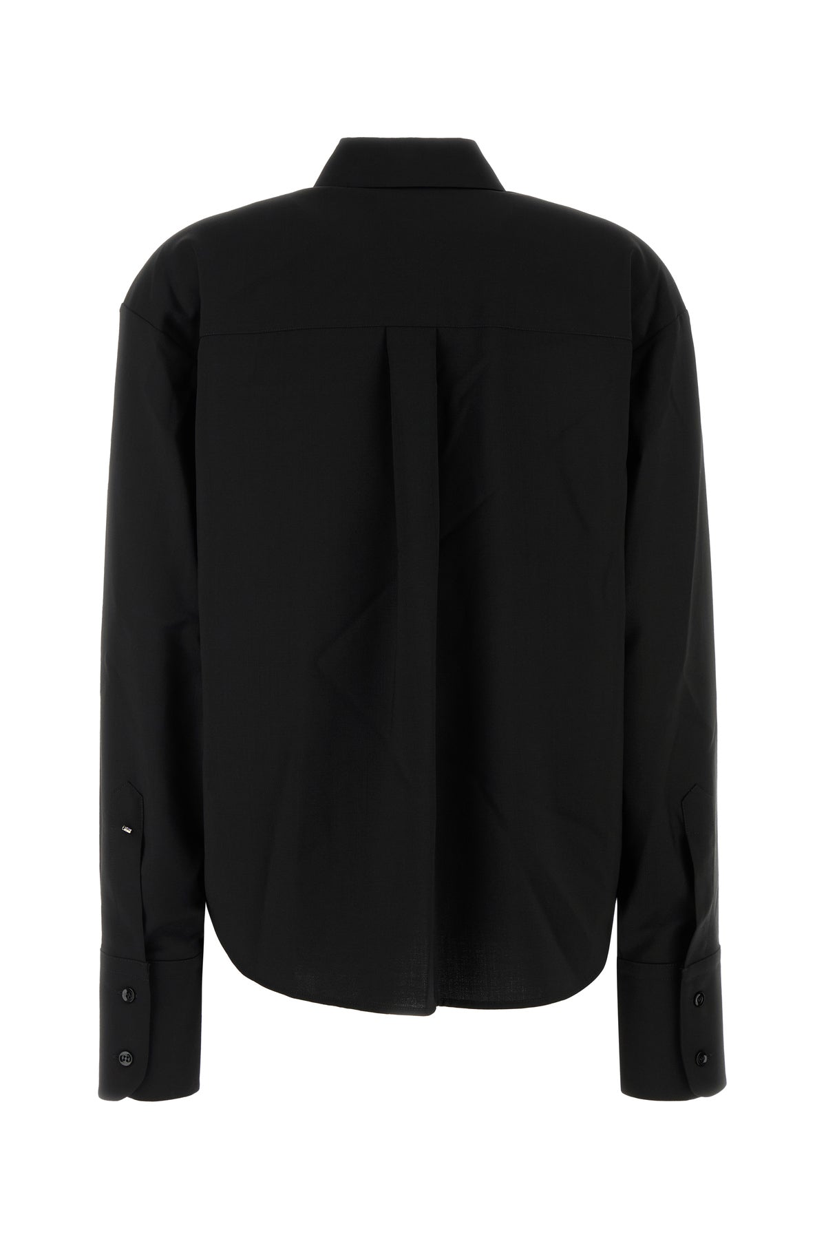 Sportmax Camicia Mappa in lana nera, view 2
