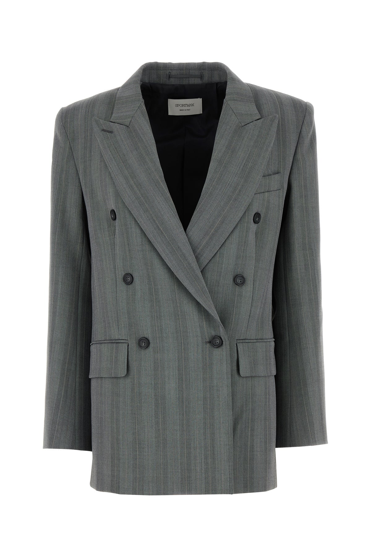 Sportmax Giacca Merlot in misto lana stretch ricamata