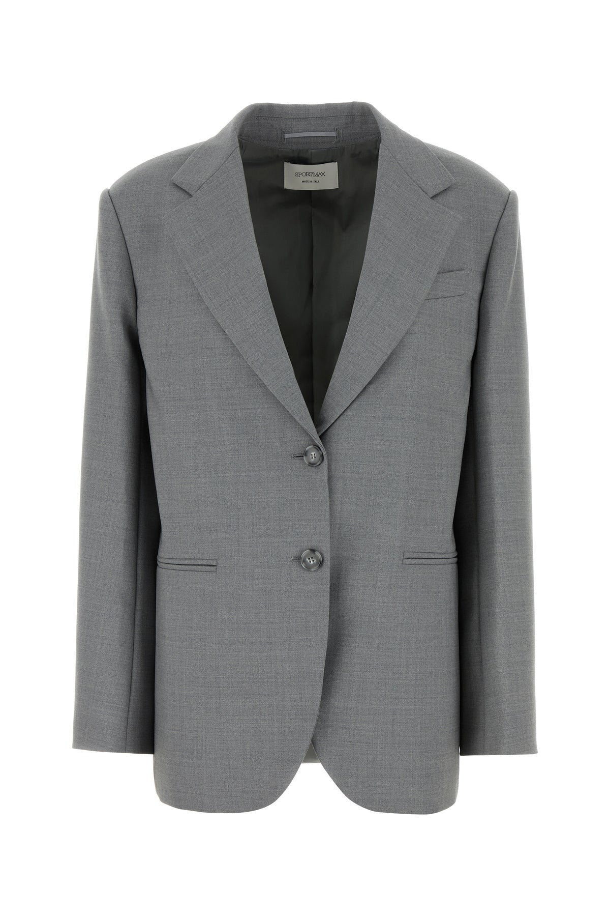 Sportmax Giacca Baffo in lana grigia