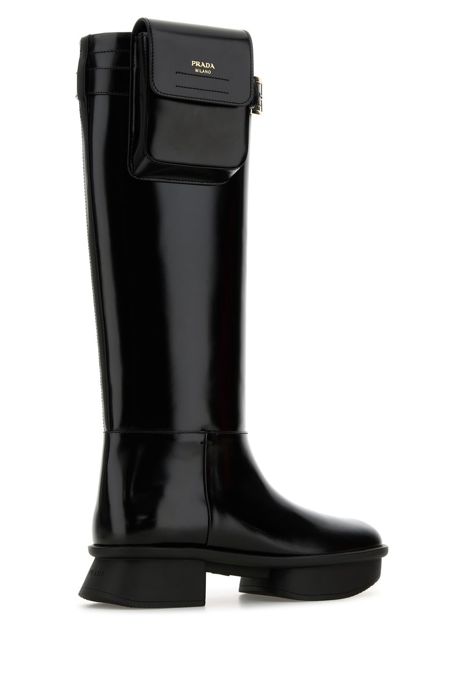 Prada Stivali in pelle nera, view 3