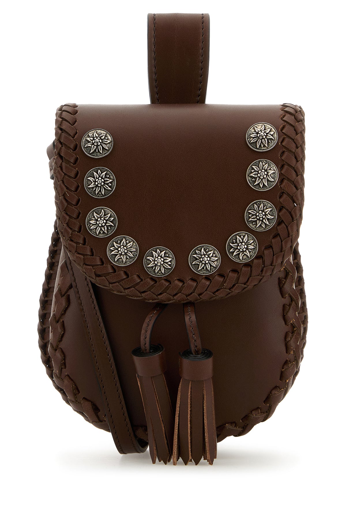 Prada Borsa a tracolla in pelle marrone