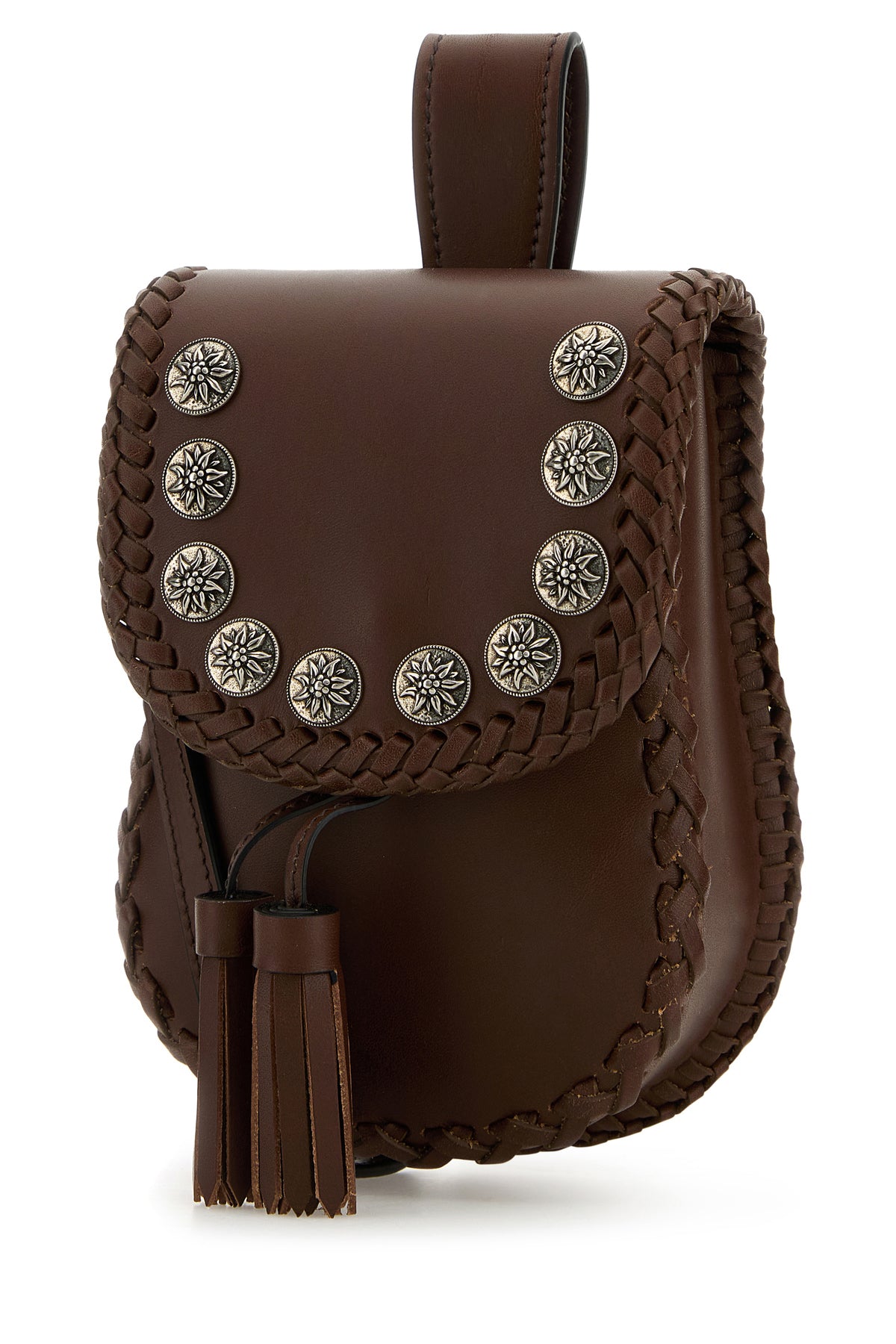 Prada Borsa a tracolla in pelle marrone, view 2