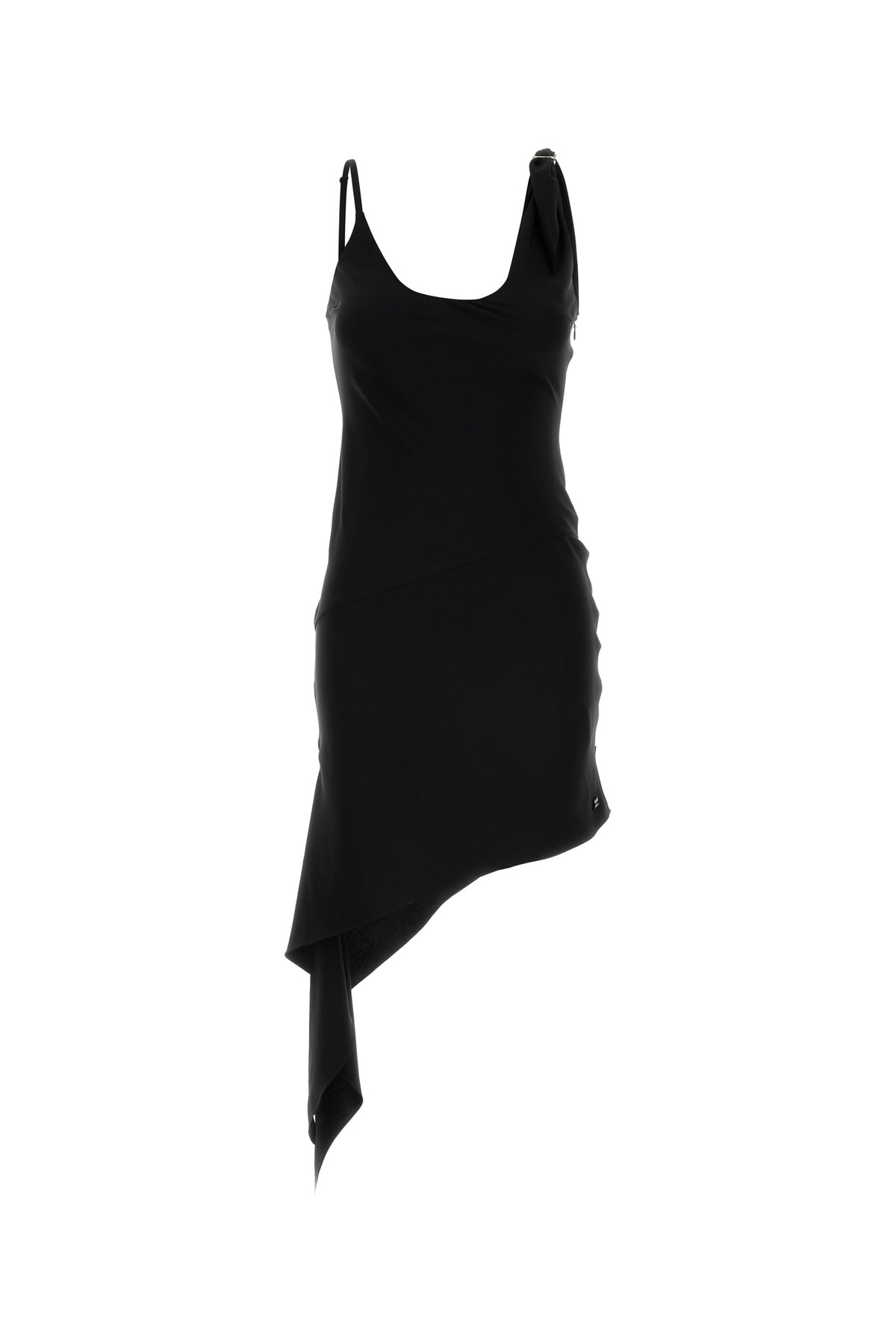 COURREGES Mini abito in poliestere nero