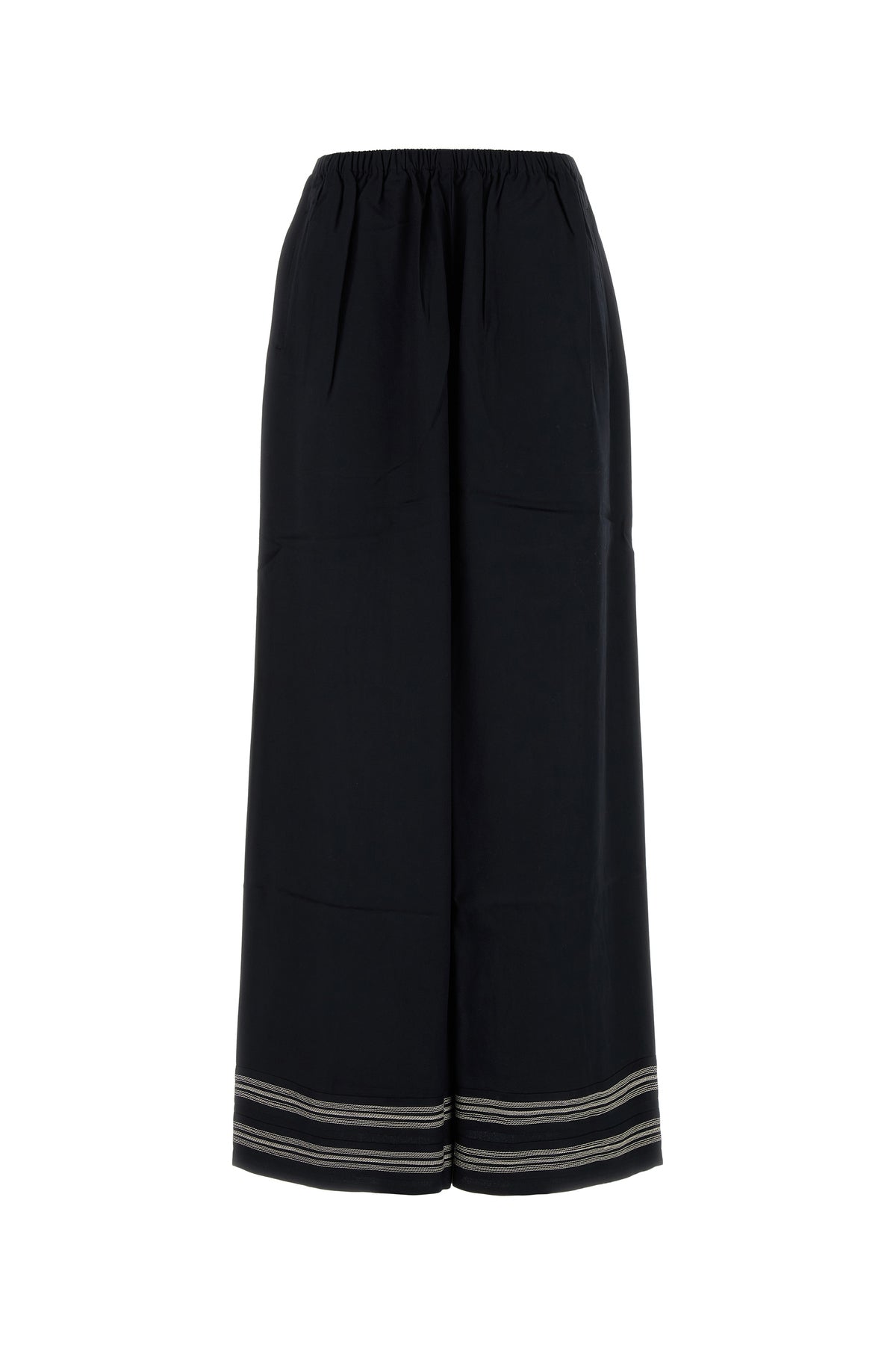 BODE Pantalone dalla gamba ampia Mathilde in viscosa nera