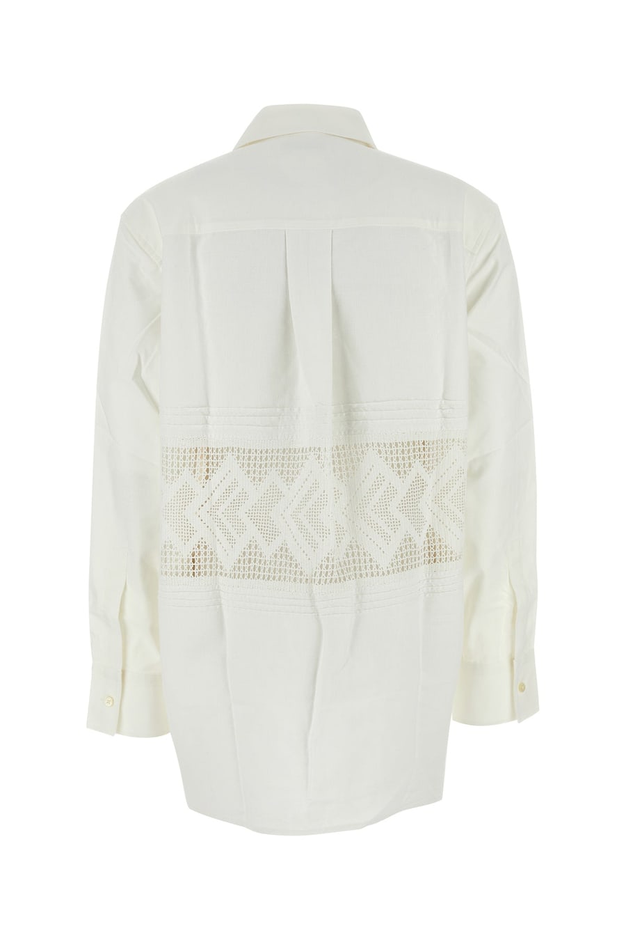 MARINE SERRE Camicia in cotone bianco, view 2