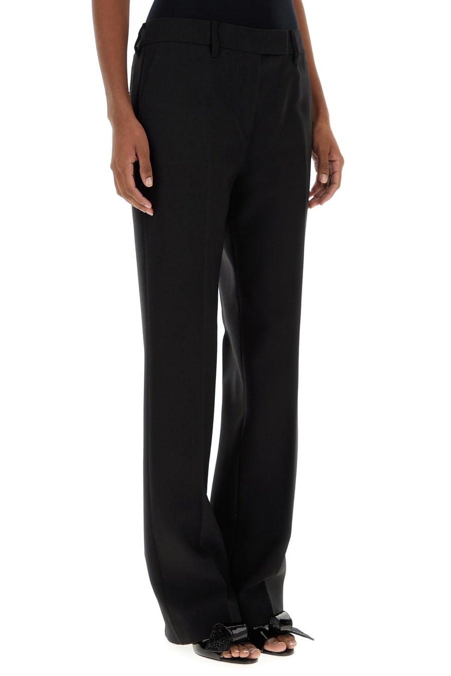 Prada Pantalone in lana nera, view 3