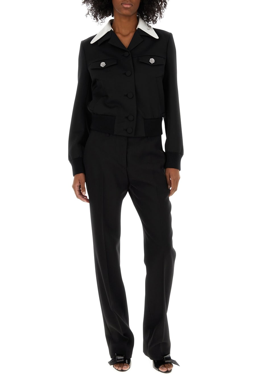 Prada Pantalone in lana nera, view 6