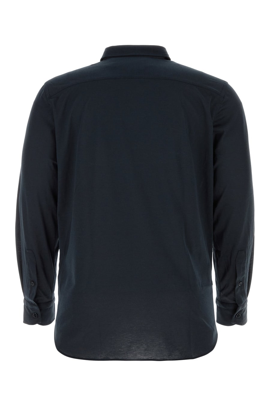 BRIONI Camicia in misto seta blu notte, view 2