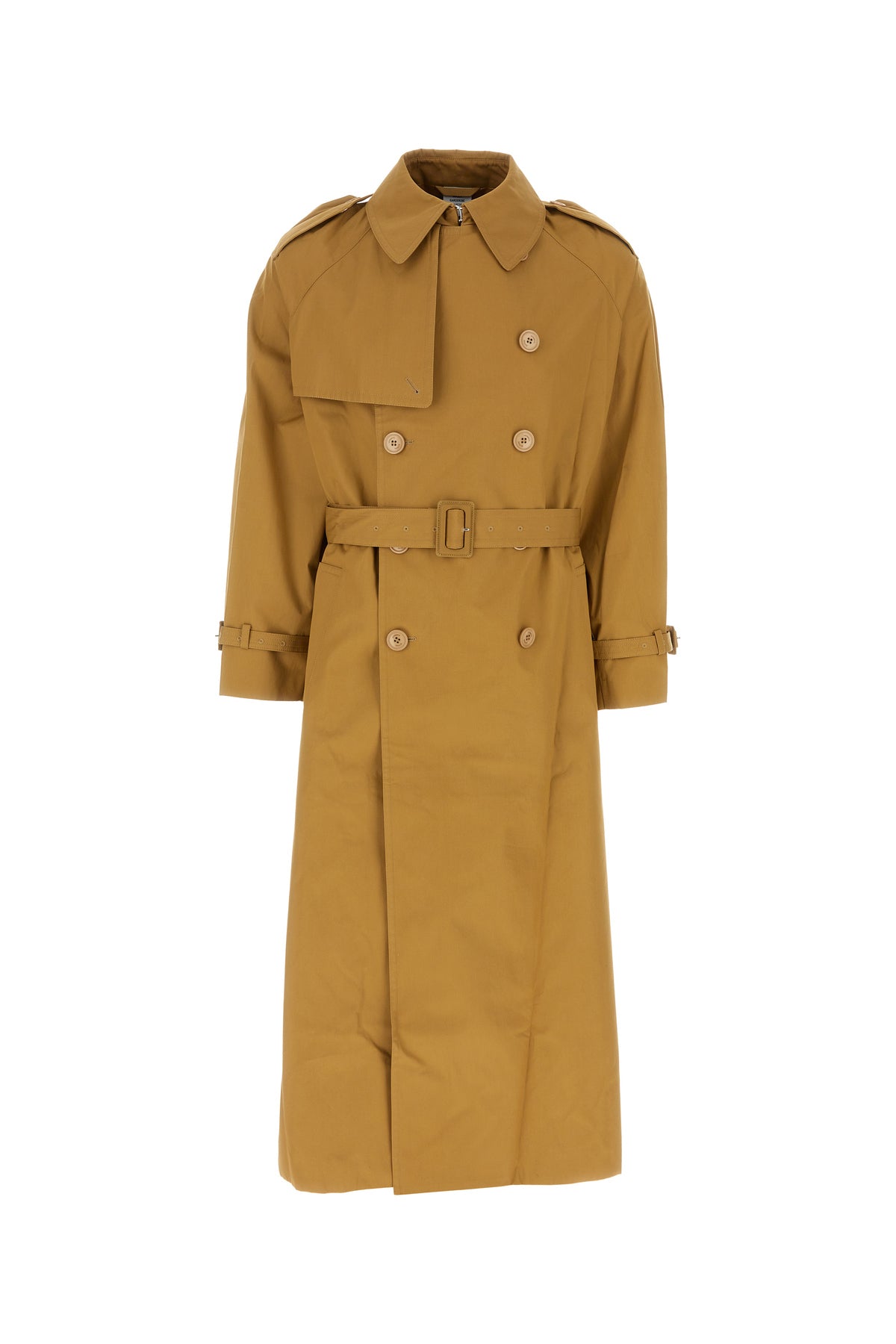 VETEMENTS Trench oversize in cotone ocra