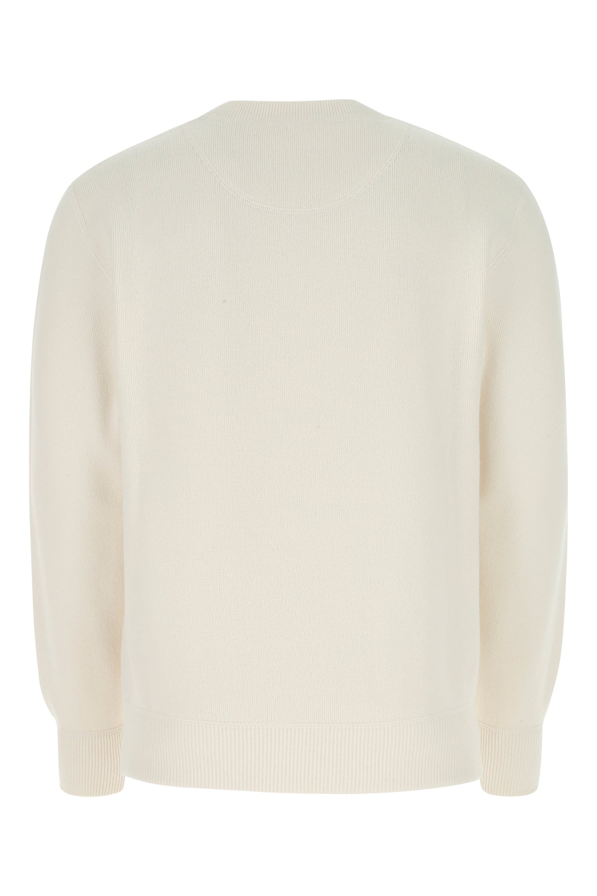 Prada Maglione in misto cashmere stretch avorio, view 2