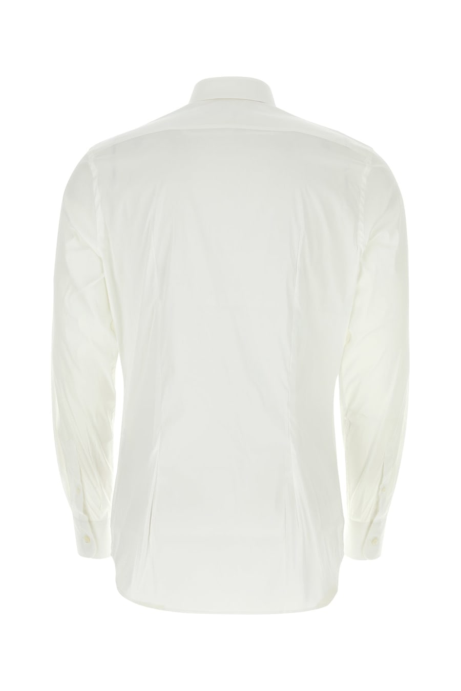 Prada Camicia in popeline stretch bianco, view 2