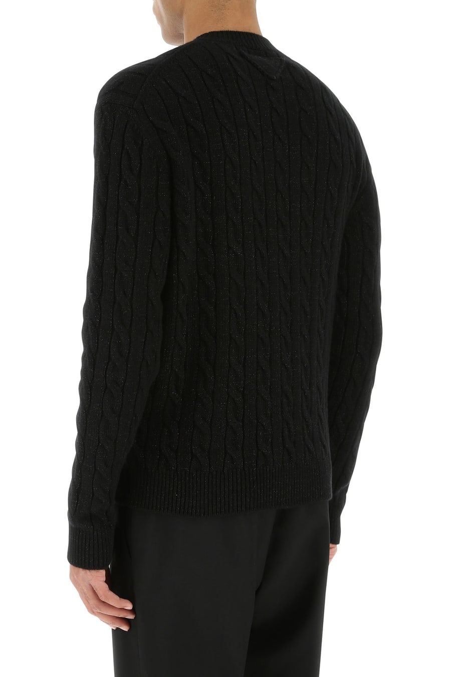 Prada Maglione in misto lana nera, view 4