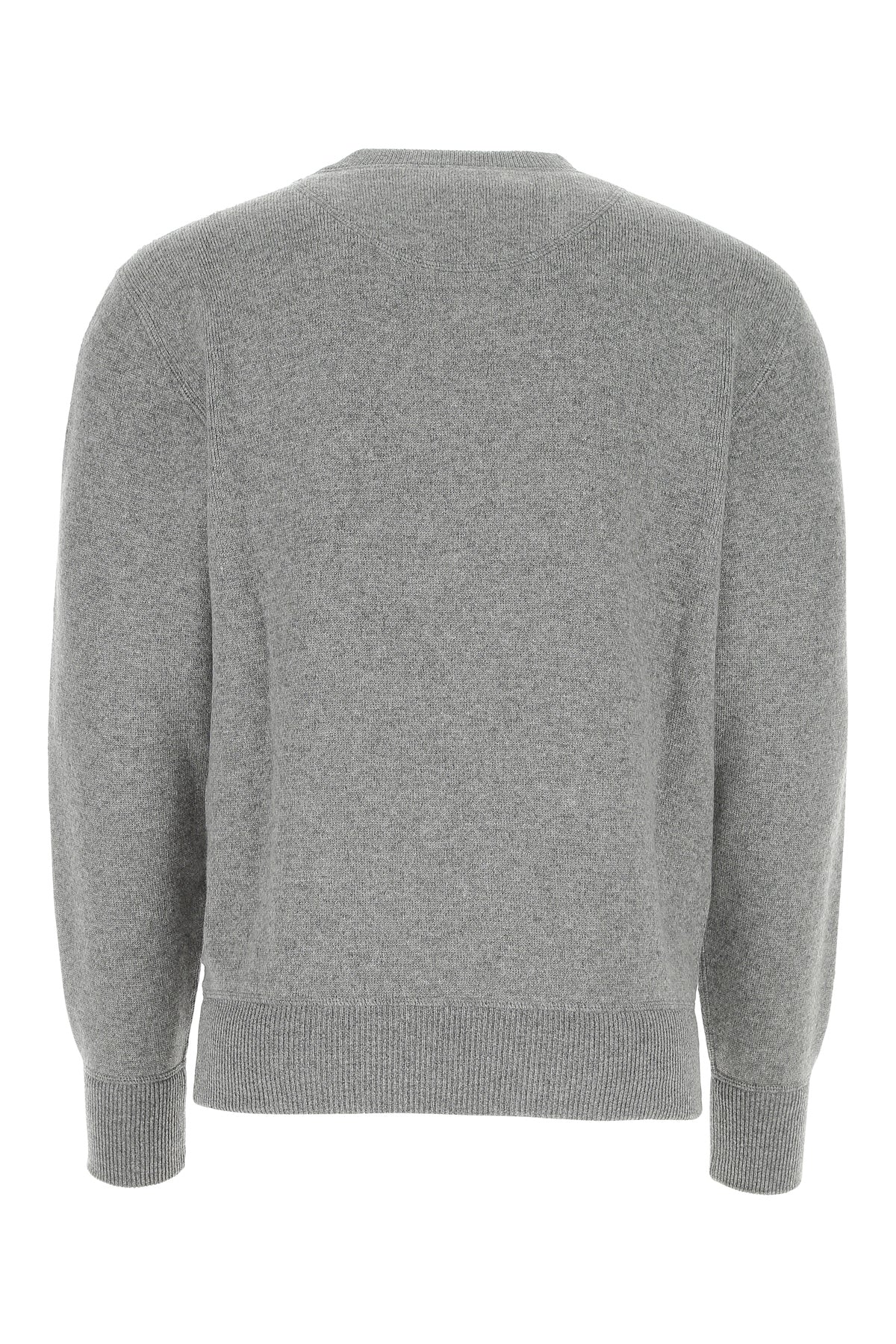Prada Maglione in misto cashmere stretch grigio melangé, view 2