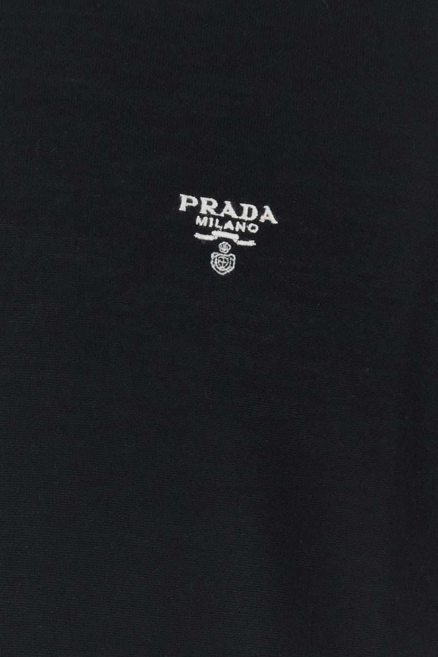 Prada T-shirt in lana nera, view 3