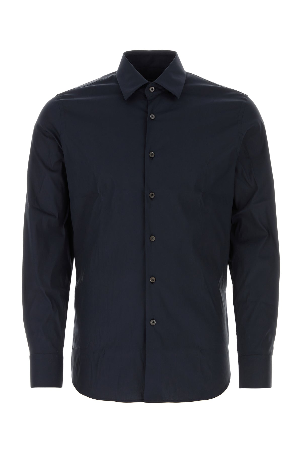 Prada Camicia in popeline stretch blu