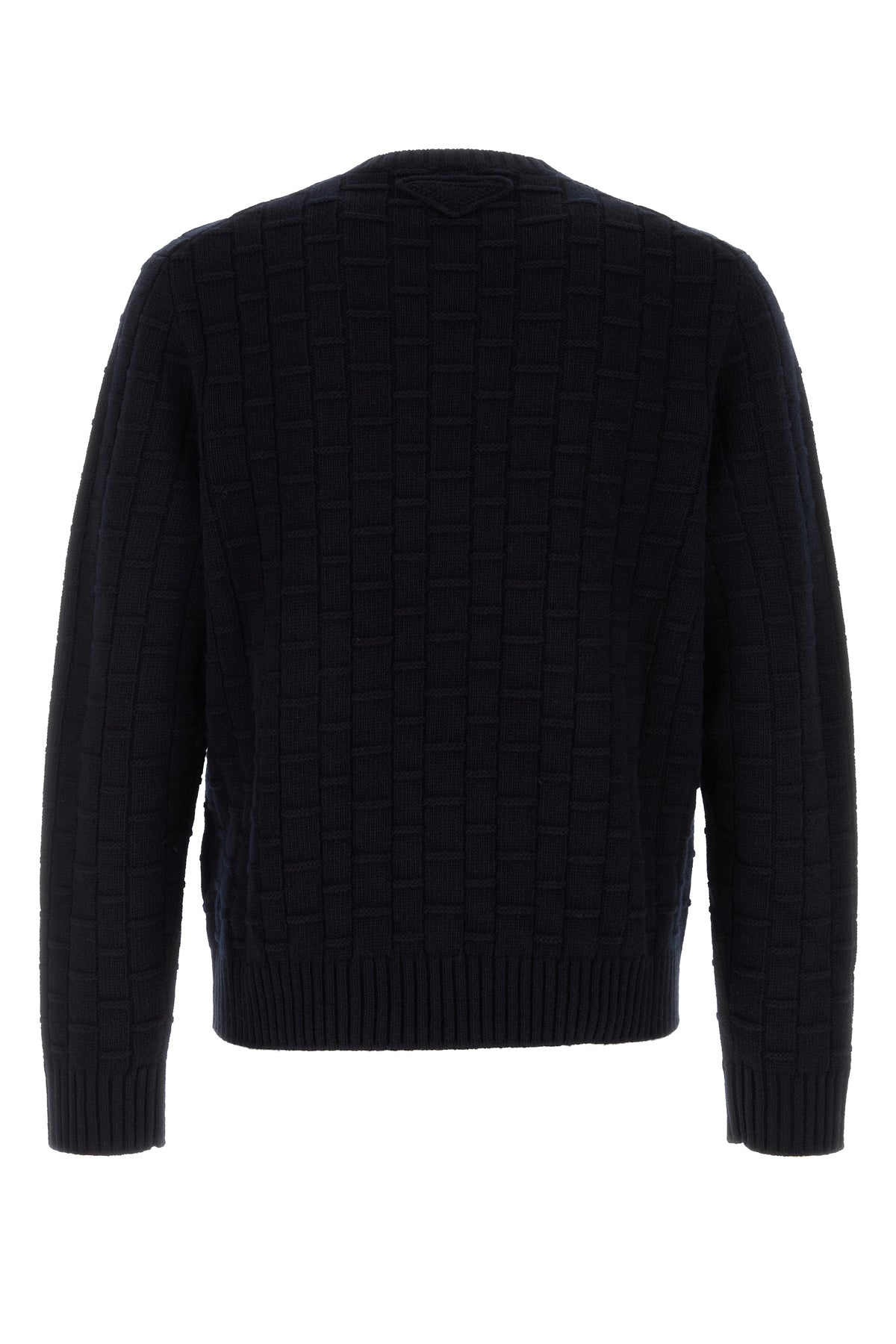 Prada Maglione in misto lana blu notte, view 2