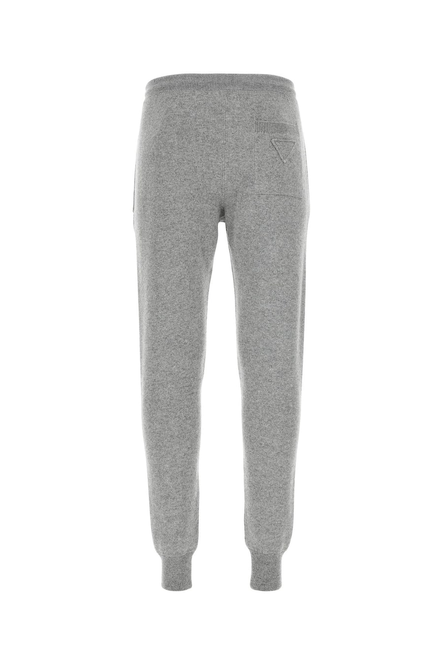 Prada Pantalone jogging in misto cashmere stretch grigio melangé, view 2