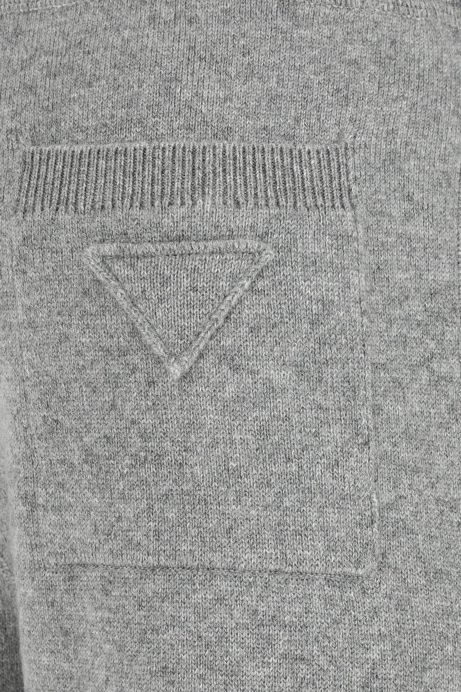 Prada Pantalone jogging in misto cashmere stretch grigio melangé, view 3