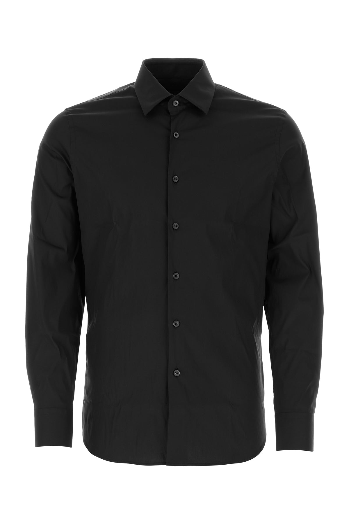 Prada Camicia in popeline stretch nero