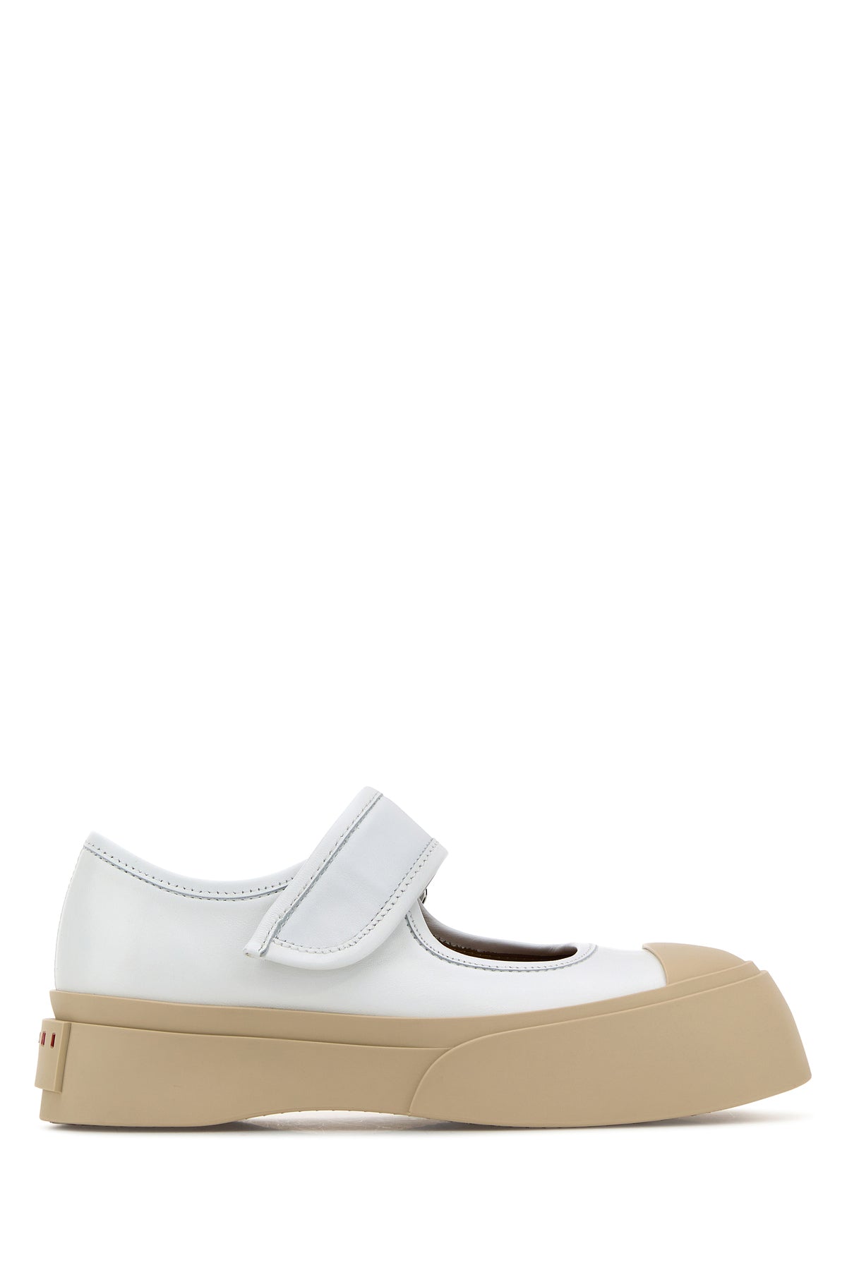 Marni Sneakers Mary Jane in pelle bianca