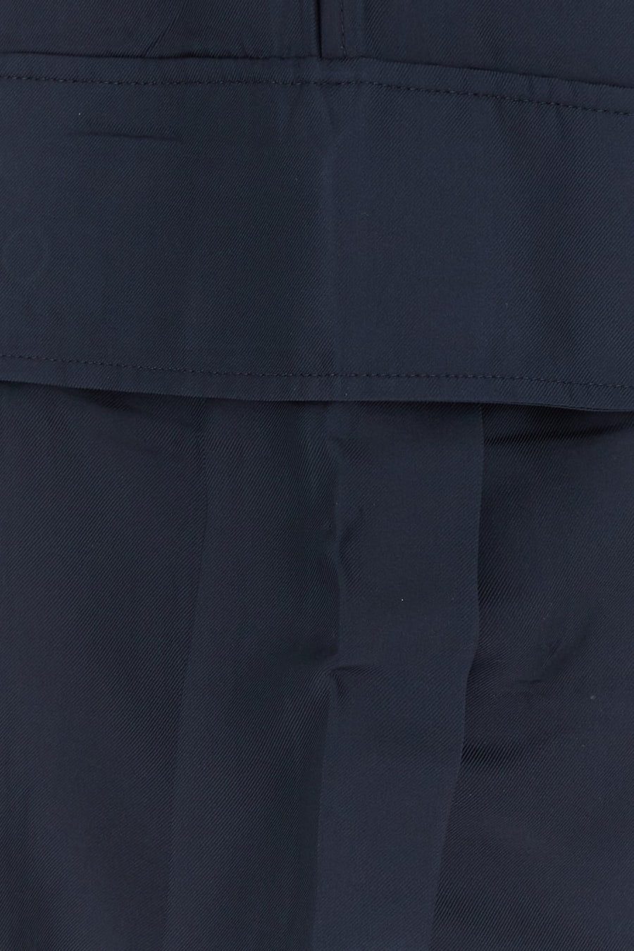 Prada Bermuda in seta blu scuro, view 5