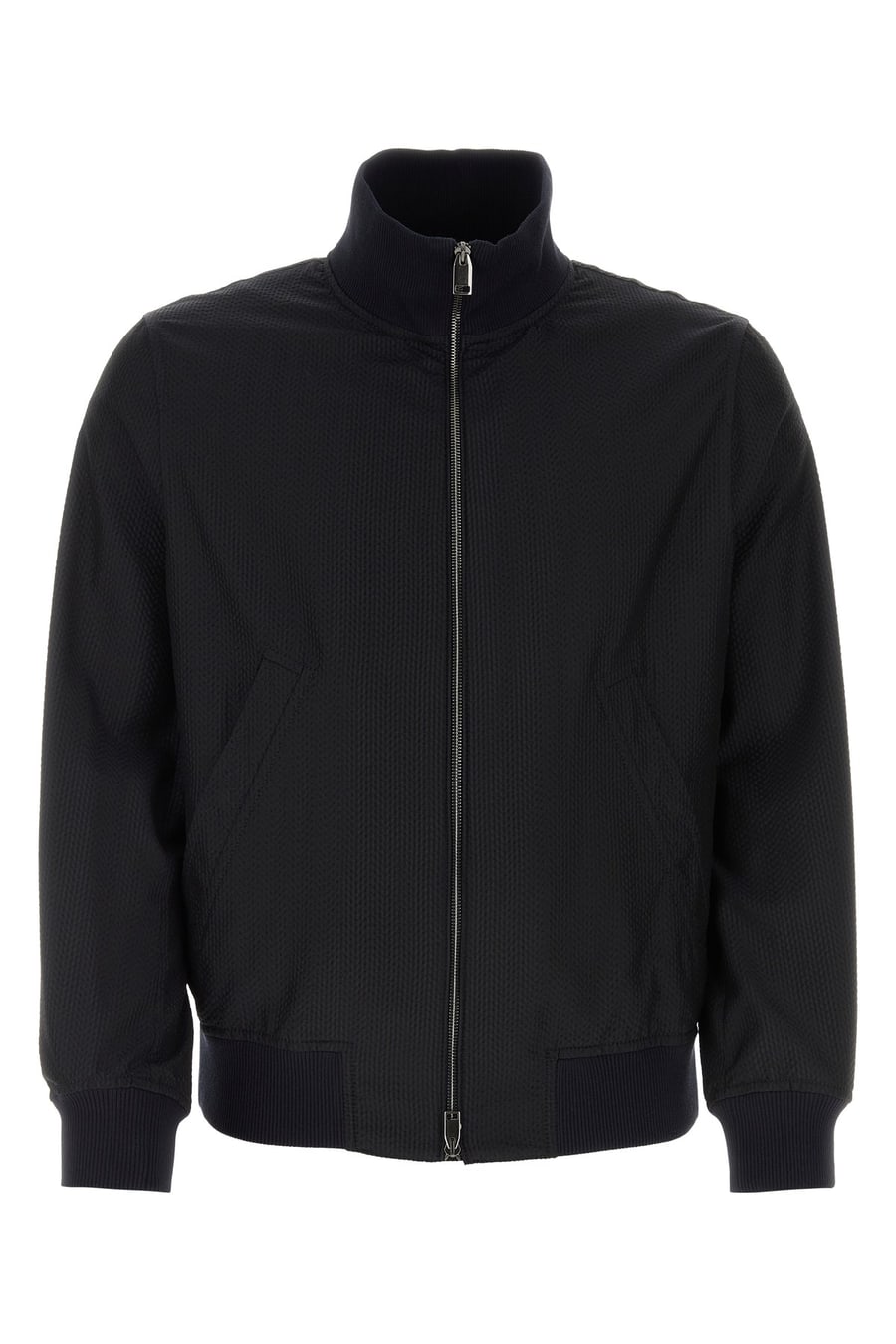 BRIONI Bomber in seta blu notte