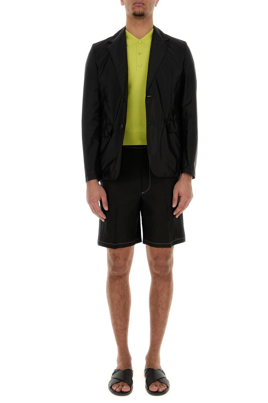 Prada Giacca in Re-Nylon nero, view 6