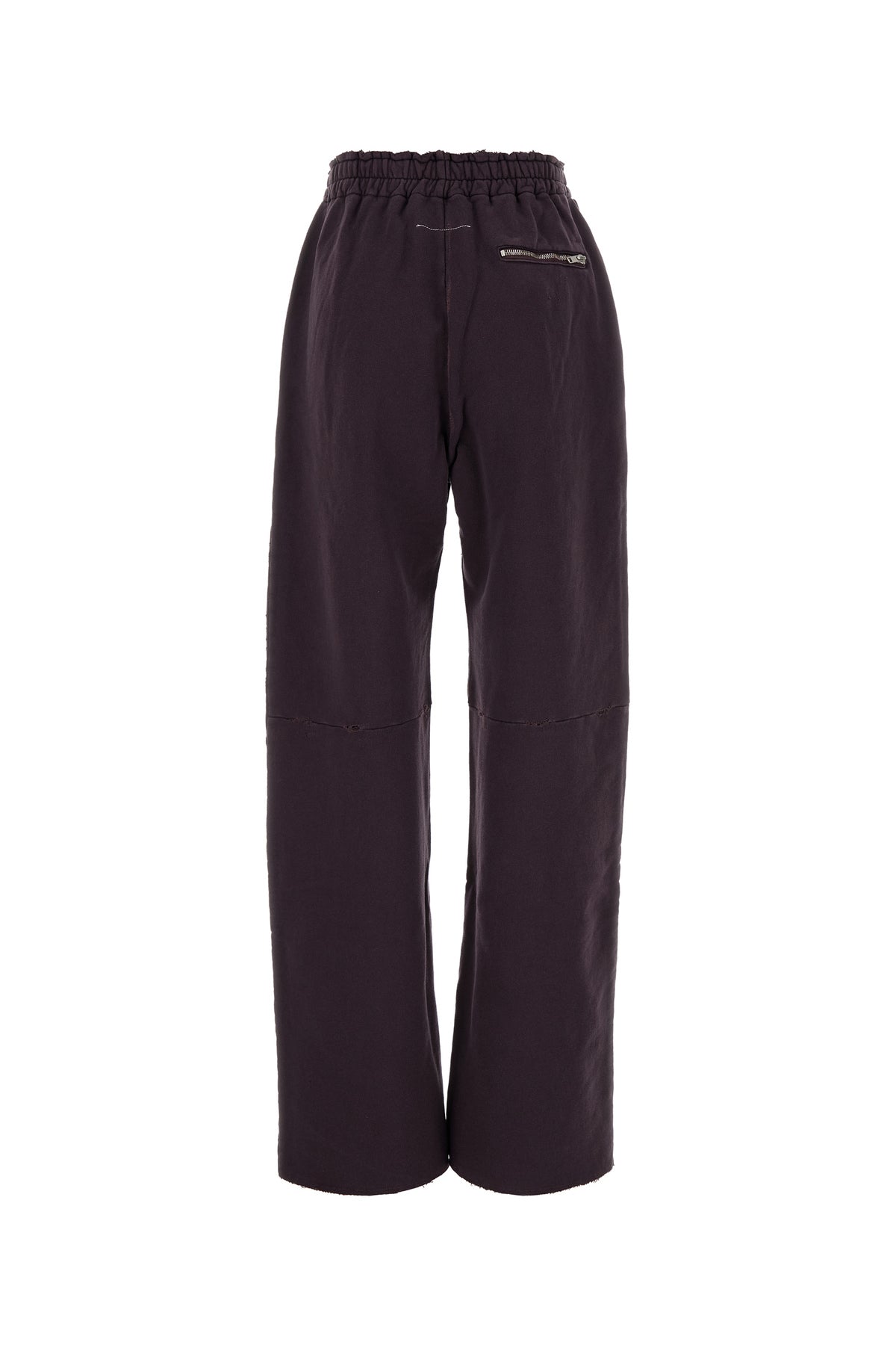 MM6 Maison Margiela Pantalone jogging in cotone melanzana, view 2