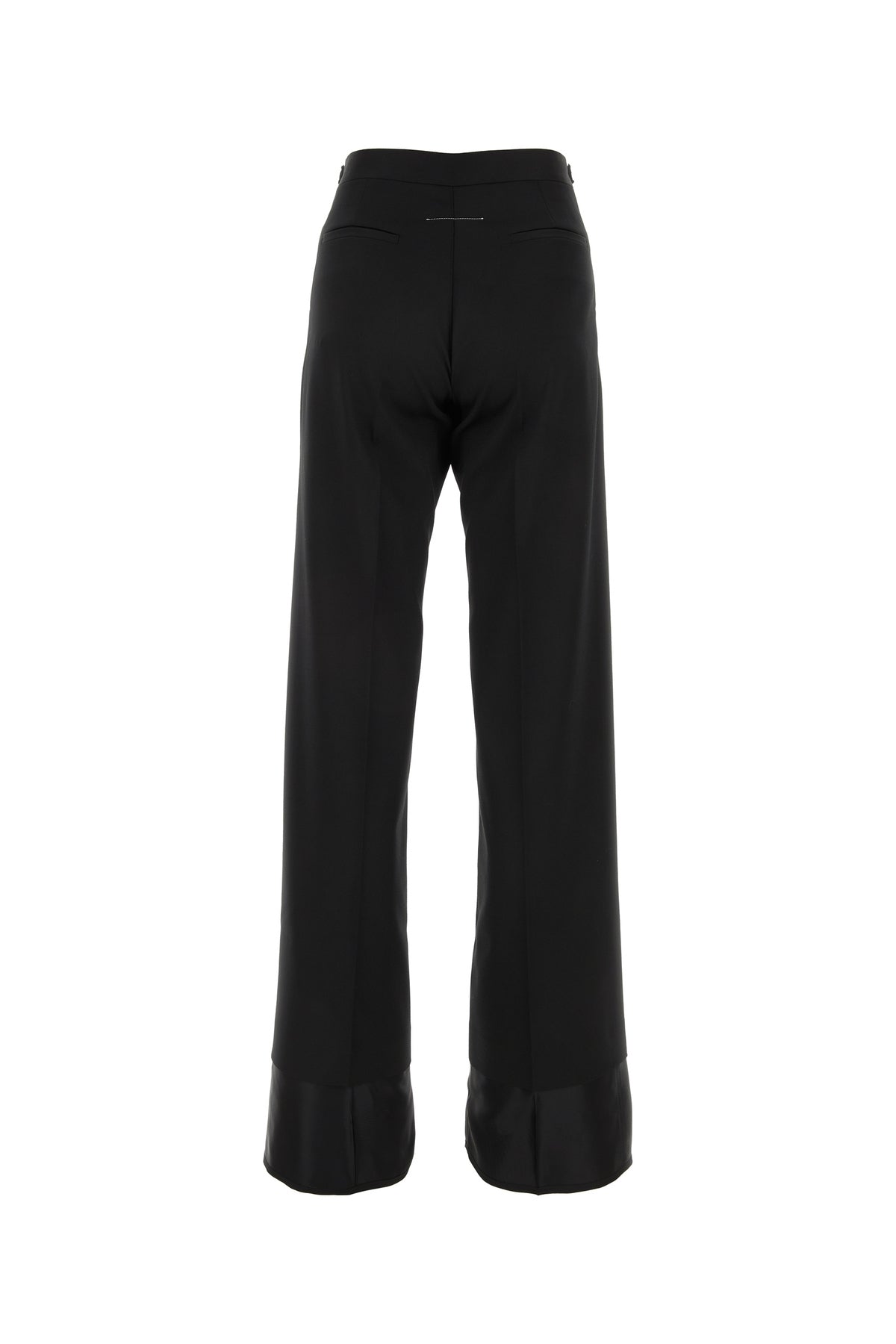 MM6 Maison Margiela Pantalone in misto poliestere stretch nero, view 2